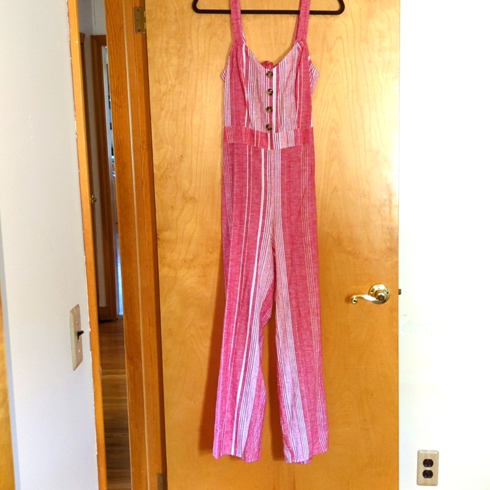 Express striped jumpsuit
